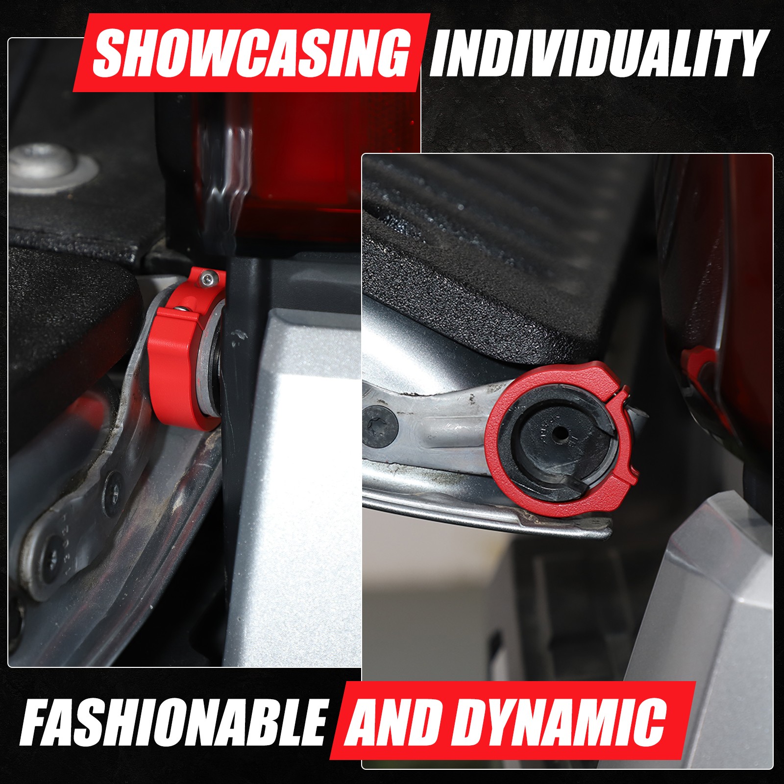 Aluminum Alloy Red Car Tailgate Anti-theft Ring For Toyota Tacoma 2024+