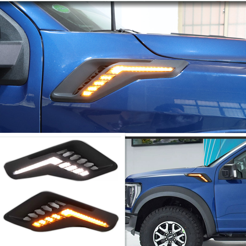 For Ford F150 F-150 RAPTOR 2021-2023 Car body front Side LED Light Sets 2pcs
