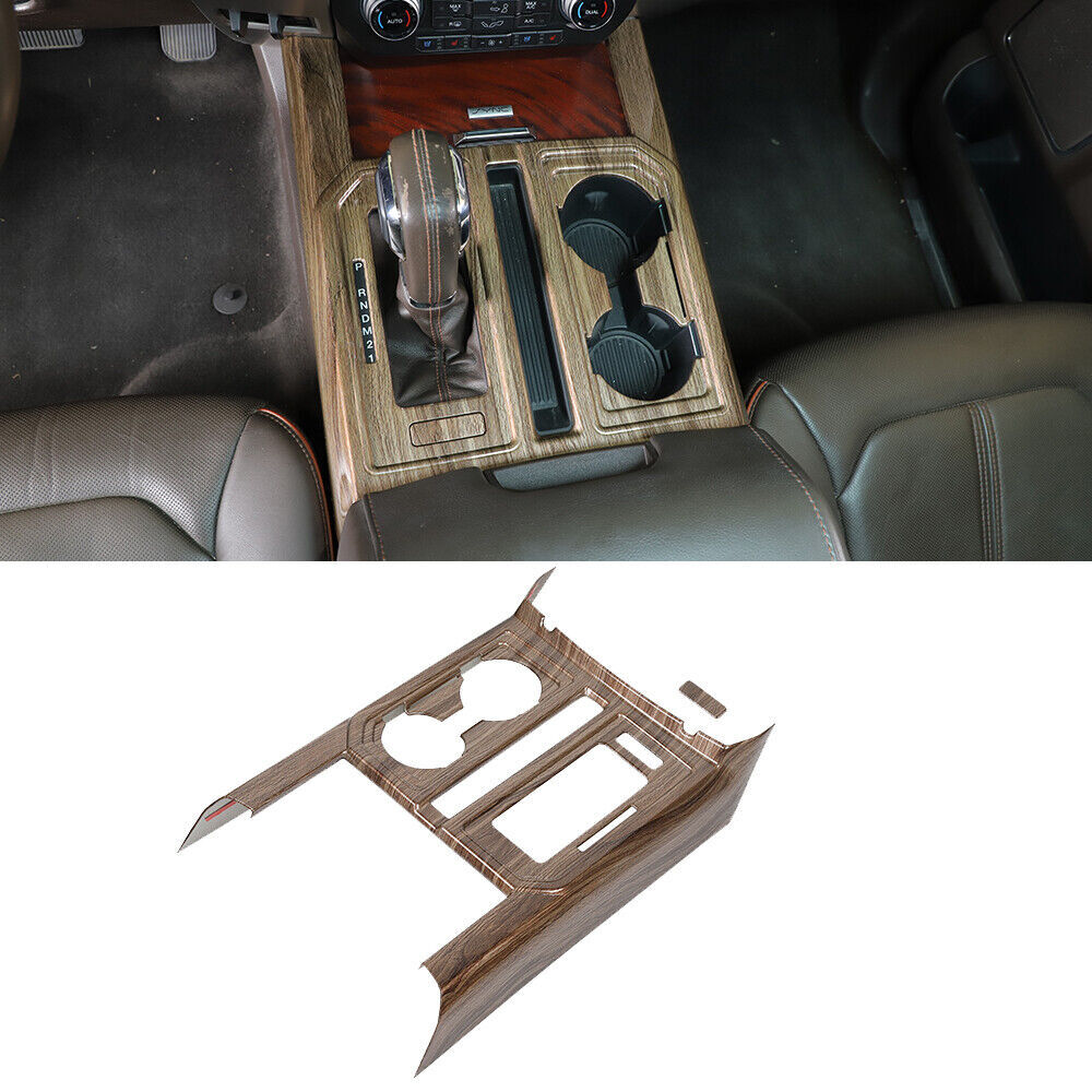 40PCS Wood Grain Center Console Interior Trim Cover Kit For Ford F-150 2015-2020