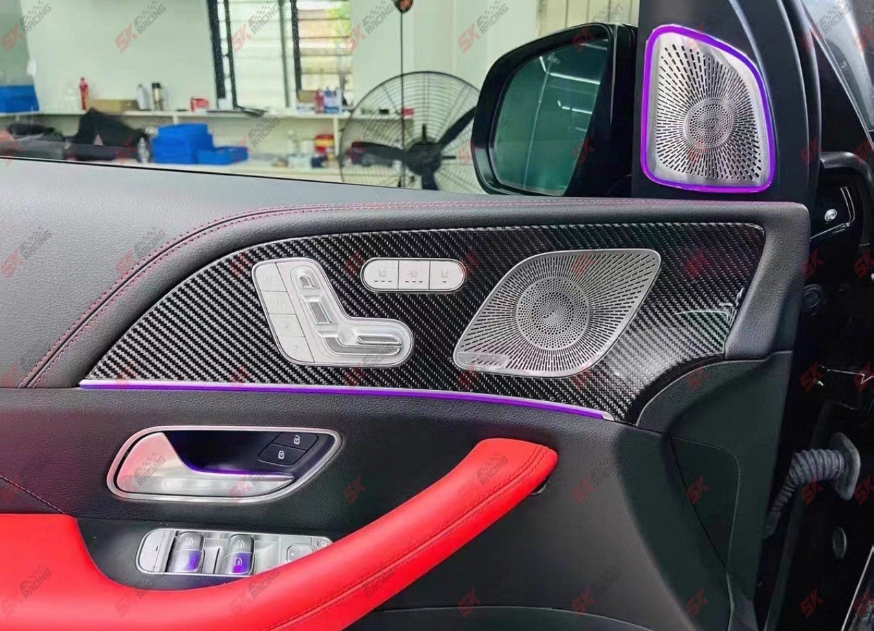 Fits Benz S-Class GLS450 580 GLS63 AMG 20UP Dry Carbon Fiber Car Inner Trim Kits